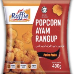 Raffie Popcorn Ayam Rangup Pedas 400g